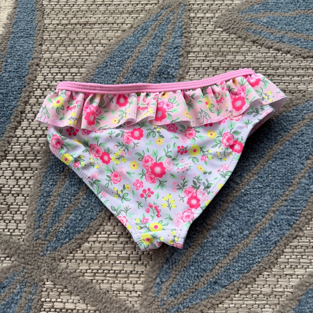 Nicole Miller NWT Toddler Girls Floral Pink 3 Piece Swim Wear‎ Size 3T - Picture 6 of 8